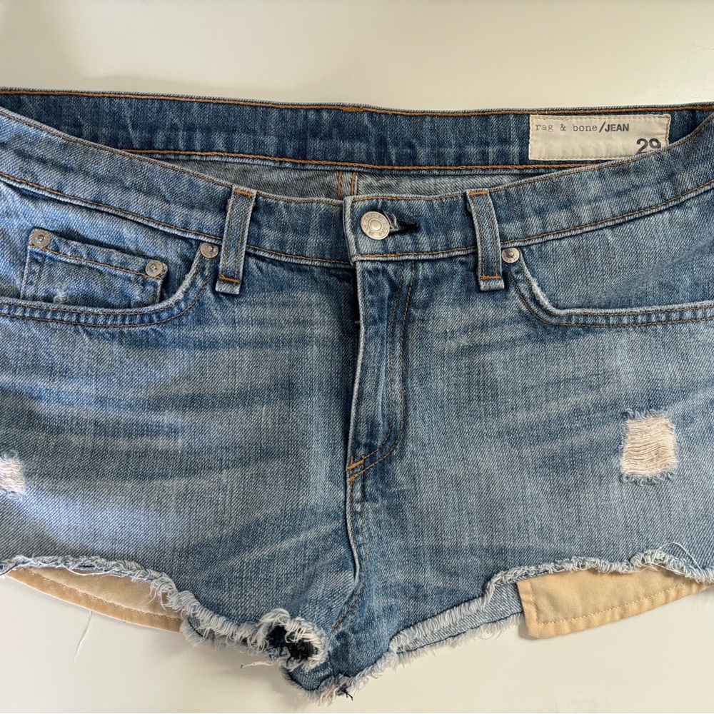 rag & bone Blue Jean Shorts